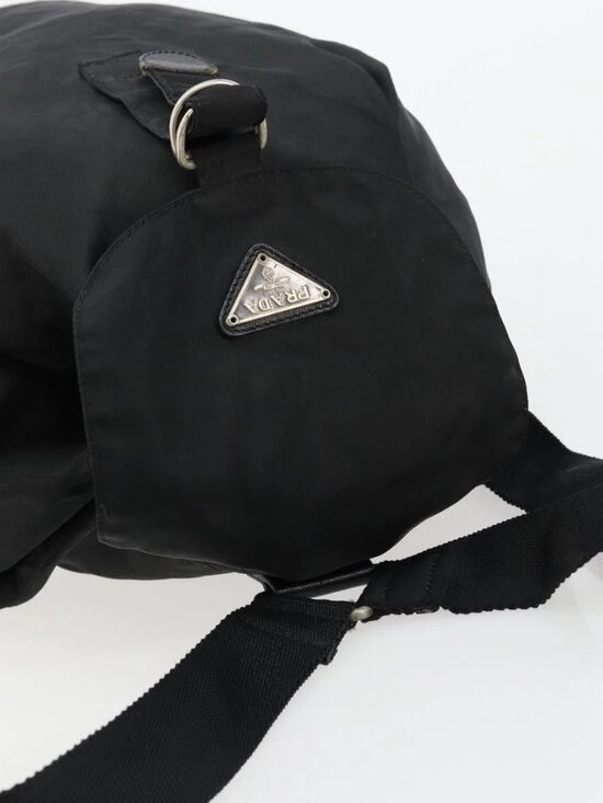 PRADA Backpack Nylon Silver Black Auth bs34742 main image 13